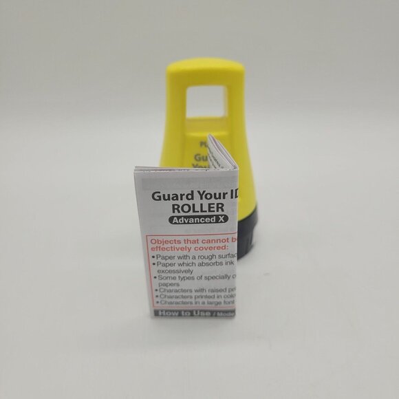 Guard Your ID Advanced Roller Identity Theft Prevention Security Stamp Yellow - Picture 4 of 4
